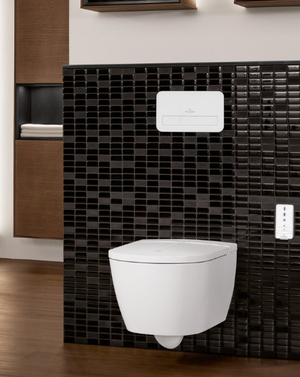 ViClean-I 100 Унитаз-биде подвесной, 59,5х38,5 см, с грязеотталкивающим покрытием CeramicPlus Villeroy&Boch V0E100R1