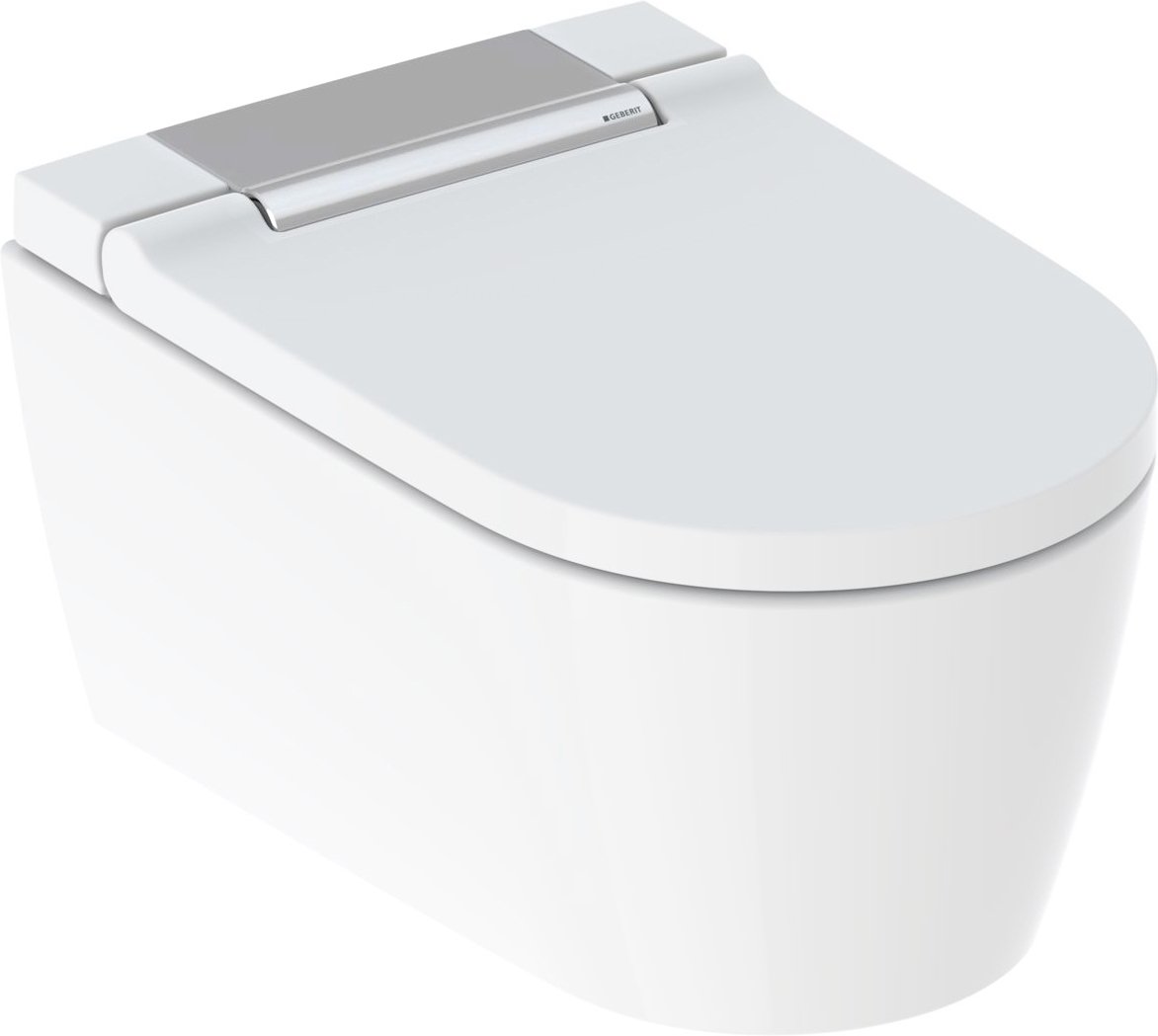 Подвесной унитаз-биде 56,5x37,5 см, панель глянцевый хром