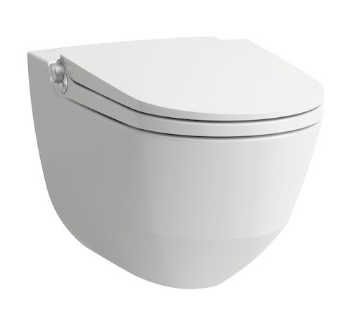 Cleanet Riva Унитаз подвесной 60х39.5х40.5 см с сиденьем-биде белый матовый Laufen 8.2069.1.757.000.1
