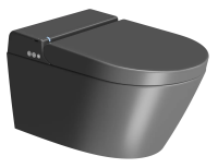 Подвесной умный унитаз с модулем электронного биде черный матовый
