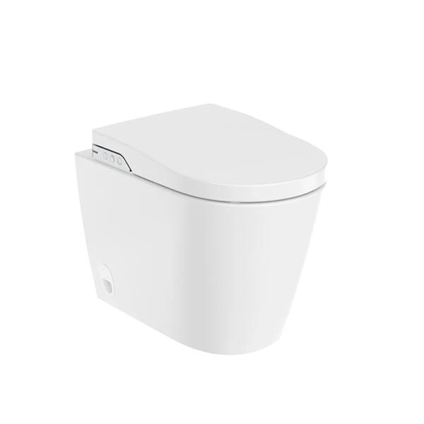 Напольный пристенный унитаз-биде, безободковая технология Rimless