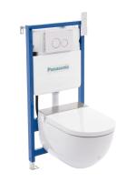 Унитаз-биде электронный с инсталляцией и кнопкой смыва