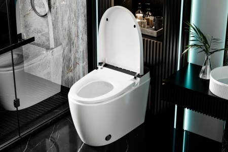 Bequem Электронный унитаз-биде приставной белый Abber AC1116S