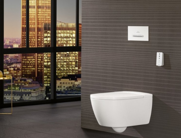 ViClean-I 100 Унитаз-биде подвесной, 59,5х38,5 см, с грязеотталкивающим покрытием CeramicPlus Villeroy&Boch V0E100R1