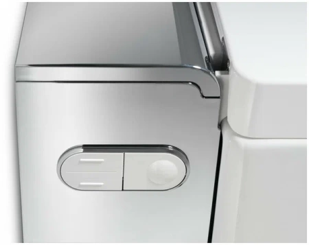 Mera Comfort Подвесной унитаз-биде 59х36 см, панель глянцевый хром Geberit 146.214.21.1