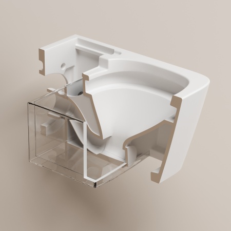 Rechteck Электронный подвесной унитаз-биде Abber AC1215S