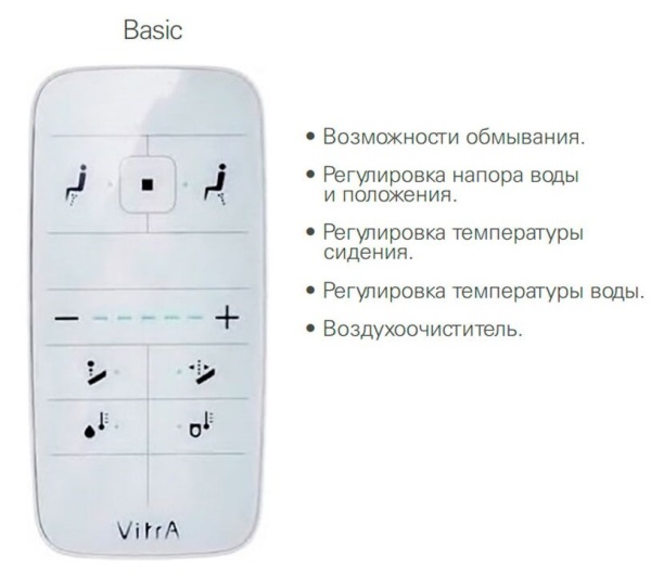 V-Care Basic Интеллектуальный подвесной унитаз Vitra 5674B003-6193