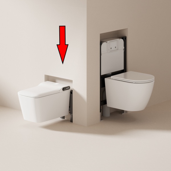  Инсталляция для подвесного биде и унитаза с импульсным смывом Abber AC0101P