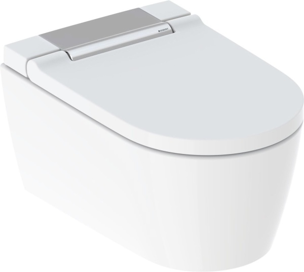 Подвесной унитаз-биде 56,5x37,5 см, панель глянцевый хром