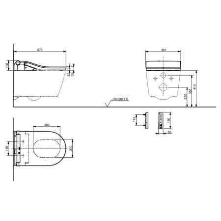 RW Сиденье-биде с автоматическим смывом Auto Flush TOTO TCF802C2G