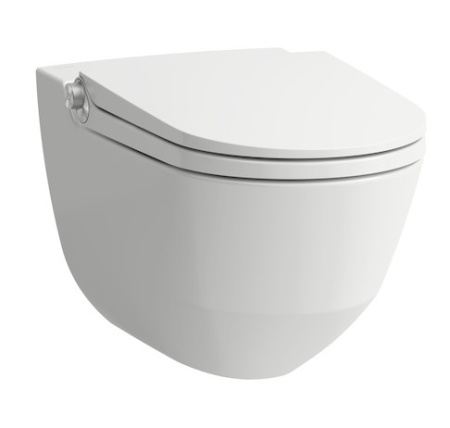 Cleanet Riva Унитаз подвесной 60х39.5х40.5 см с сиденьем-биде белый матовый Laufen 8.2069.1.757.000.1