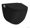 Унитаз подвесной 60х39.5х40.5 см с сиденьем-биде черный глянцевый