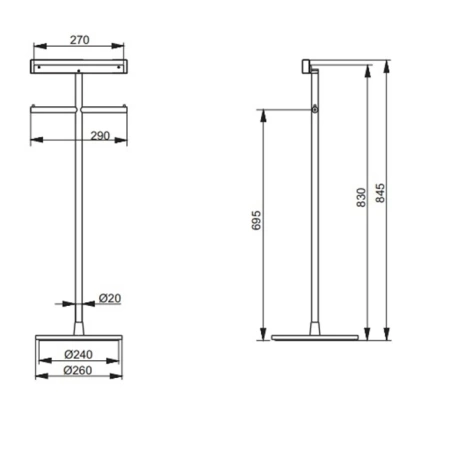  Стойка напольная для пульта с держателем бумаги TOTO YH63SDT1