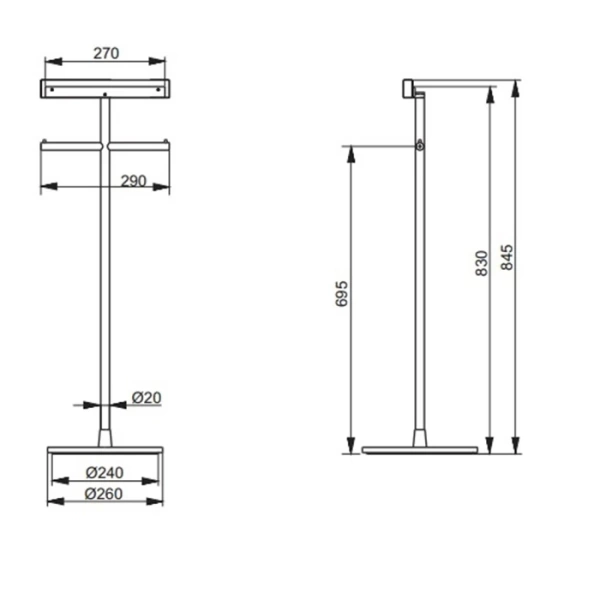  Стойка напольная для пульта с держателем бумаги TOTO YH63SDT1