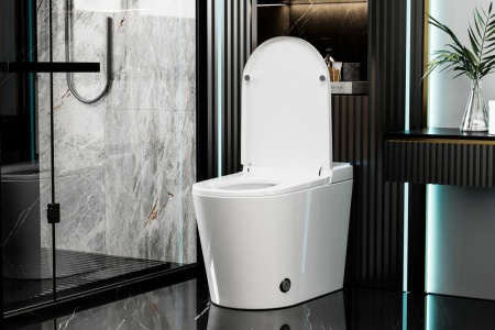 Bequem Электронный унитаз-биде приставной белый Abber AC1117S