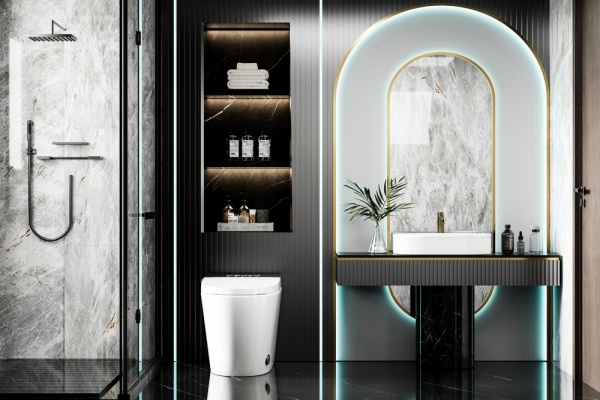 Bequem Электронный унитаз-биде приставной белый Abber AC1116S